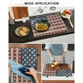 thumbnail image 6 of nqOlkjepod Large Induction Cooktop Protector Mat 24"x21", Coastal American Flag Stove Top Covers for Electric Stove, Starfish Vintage USA Flag Stove Burner Cover Mats, Glass Top Stove Cover, 6 of 8