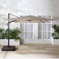 thumbnail image 1 of hometrends 10 ft. Square Solar LED Offset Umbrella & Base, 1 of 9