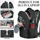 thumbnail image 5 of Mochila de viaje para portátil BIKROD 45 L extra grande de 18.4 pulgadas, negra, 5 of 6