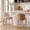 White Cream Linen-Washed Wood, variant on Dayalane 26" Counter Height Barstools Set of 4, Farmhouse 2-Tone Linen Upholstered Barstools with Curved Channel Stitch Backrest,Washed Wooden Kitchen Island Chairs for Kitchen Pub, Floral Pattern