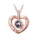 thumbnail image 2 of Colgante de corazón de amor 100 Colr madre Hugo Collar con Memoria, 2 of 10