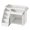 White, variant on ANPOO Baby Changing Table with Stairs & Storage, Diaper Changing Station with Safety Strap, Nursery Changing Table with Drawer & Cabinet, Left Stairs, Natural Wood