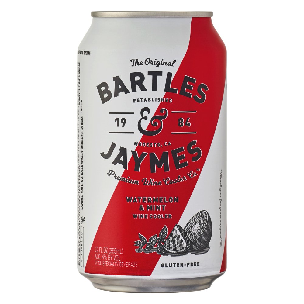 Bartles & Jaymes Watermelon Mint Wine Cooler, Single 355 mL Can