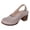 Beige, variant on Rokment Platform Dressy Sandals for Women Ladies Spring Summer Elegant Casual Flower Hollow out Leather Closed Toe Chunky Block High Heels Slingback Dress Shoes Beige Size 6