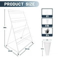 thumbnail image 5 of POWKOL 4 Layers Wrought Iron Plant Shelf with 4 Wheels, Movable Flower Display Stand with 16 Round Buckets, Heavy Duty Florist Bouquet Rack for Patio, Garden, Fresh Flower Shop.(White), 5 of 8