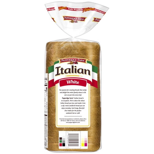 Pepperidge Farm Italian White Seedless Bread 20 Oz Bag Walmart Com Walmart Com