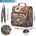 thumbnail image 2 of FORMRS Zipper Binder with Shoulder Strap 2-inch Ring 500 Sheet Capacity File Bag, Large Colorful Flowers, 2 of 5