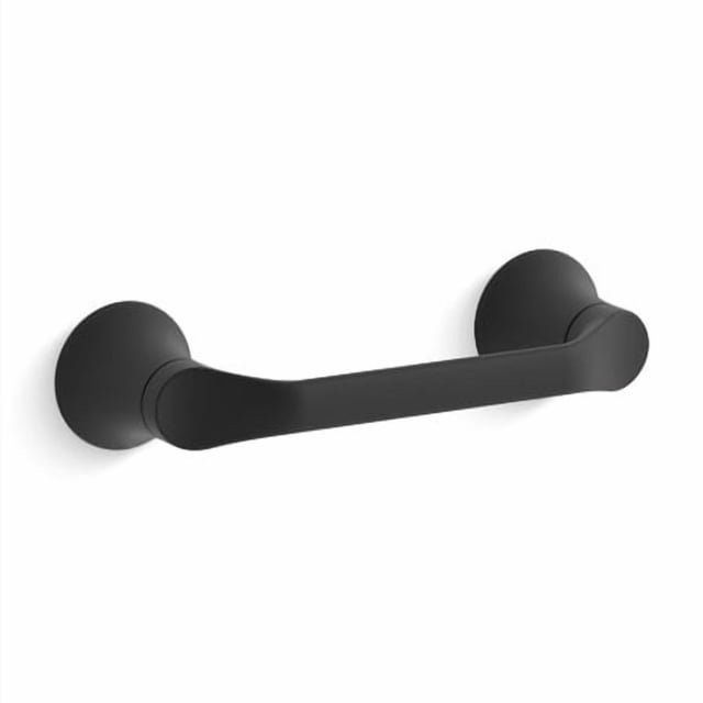 Kohler 27397-BL Simplice Porte-Papier Toilette Pivotant Mural Porte-Rouleau de Papier Toilette Noir Mat