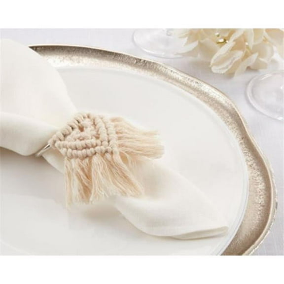 Saro Lifestyle Braided Napkin Ring (Set of 4)