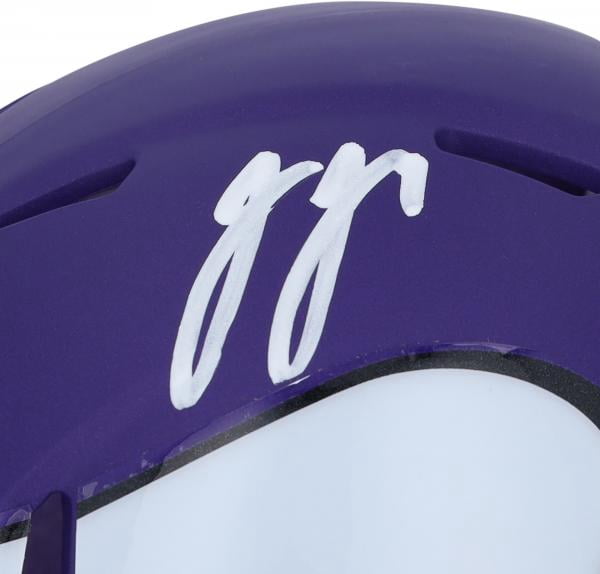 JJ McCarthy Minnesota Vikings Autographed Speed Mini Helmet - Fanatics Authentic Certified