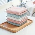 thumbnail image 6 of HEVIRGO Kitchen Washcloths Super Absorbent Cleaning Cloth Car Dishwashing Hangable Rag Soft Towel, Pink, 6 of 8