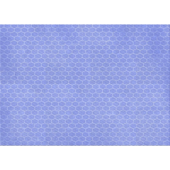 Ahgly Company Indoor Rectangle Patterned Sky Blue Dress Blue Area Rugs, 5' x 8'