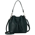 thumbnail image 1 of Chok 1111Fourone Bucket Bag Faux Leather Tassel Drawstring Crossbody Pouch Women Solid Color Shoulder Bag Handbag, 1 of 8
