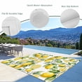 thumbnail image 3 of Lemon Outdoor Rug for Patio/Deck/Porch, Non-Slip Large Area Rug 5 x 8 Ft, Yellow Fruits Summer Watercolor Botanical Leaf Plant Indoor Outdoor Rugs Washable Area Rugs, Camping Rug Carpet Runner, 3 of 8