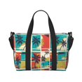 thumbnail image 6 of Rocae Colorful Hawaii Palms for Travel Shoulder Bag Top Handle Handbag with Yoga Mat Buckle for Gym, Work, Travel, 6 of 7