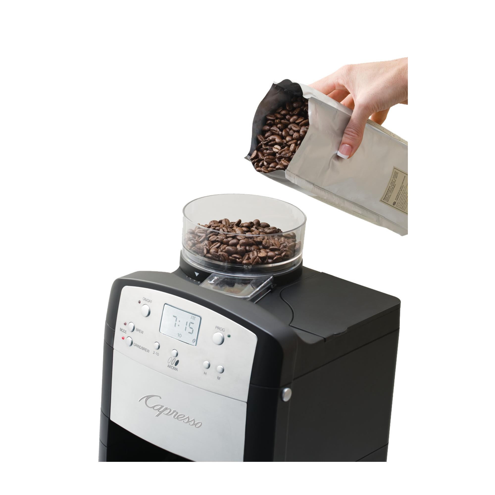 CoffeeTEAM GS Coffee Maker/Conical Burr Grinder Capresso