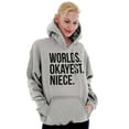 thumbnail image 4 of Worlds Okayest Niece Family Love Hoodie Sweatshirt Women Brisco Brands M, 4 of 5