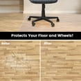 thumbnail image 4 of Office Chair Mat for Hardwood Floor: 63"x 51" Extra Large Floor Mat for Rolling Chair and Computer Desk, Clear Chair Mat Heavy Duty Plastic Protector for L Desk, Home, Gaming Easy Glide, 4 of 7