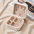 thumbnail image 4 of Travel Jewelry Box for Women Birthday Gifts Small Portable Organizer Case White, 4 of 5