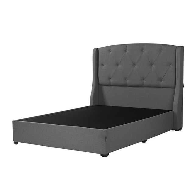 Box Base cama Matrimonial + Cabecera Zefyr Gris
