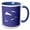 Blue/White, variant on 3drose, Flock of Seagulls Scavenging White Silhouette, 15oz Mug