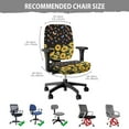 thumbnail image 5 of ZUXONGSY Sunflower Butterfly Office Chair Cover 2 Pieces Desk Chair Slipcovers Comfortable Computer Chair Backrest and Cushion Seat Cover Suitable for Gaming Chairs Desk Chairs, 5 of 7