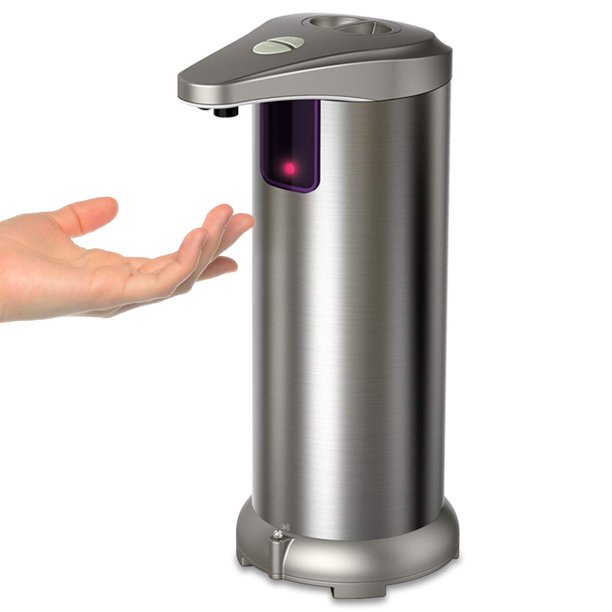 Dispensador De Jabón Con Sensor Dispensador De Jabón Recargable Con Pilas Dispensador De Jabón Automático Por Infrarrojos Dispensador De Jabón Sin Contacto De Acero Inoxidable Cepillado Para Baño, Coc