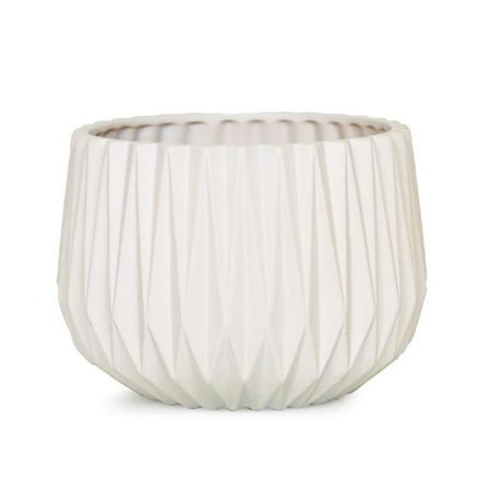 Adelaide White Patterned Planter