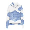 thumbnail image 4 of ICHUANYI Liquidación Sudaderas informales sin capucha para mujer, camisa de cuello con capucha estampada de manga larga con media cremallera ICHUANYI WER202308244592, 4 of 4