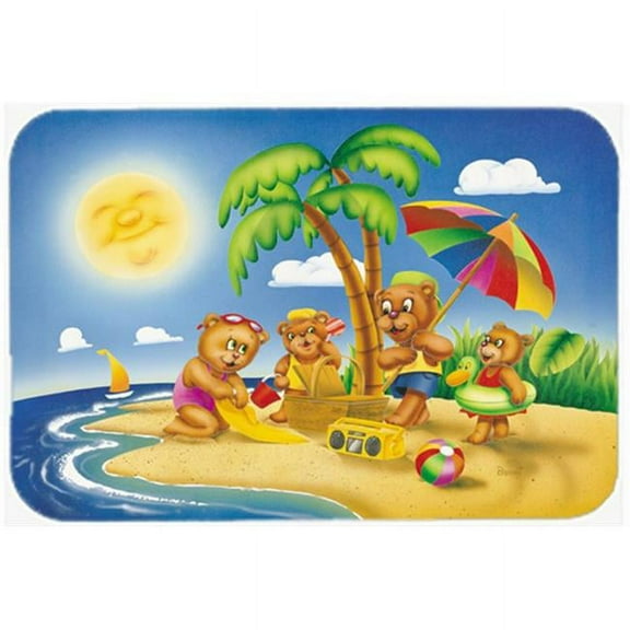 Carolines Treasures  Bears Playing at the Beach Mouse Pad - Hot Pad or Trivet