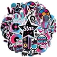 thumbnail image 2 of 35pcs-50pcs Colorful Stationery Stickers Retro Music Stickers Cool Vinyl Decals for Laptops Phones Suitcase, 2 of 9