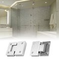 thumbnail image 4 of Kenally Clip de acero inoxidable 304/201 para baño, bisagra para puerta de vidrio para cuarto de ducha, abrazadera sin marco de 180 grados, accesorios Herramientas y ferretería 304 brillante Kenally TO000659-04, 4 of 6