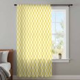 thumbnail image 4 of Yellow White Plaid Sheer Curtains 63 Inches Long, Modern Retro Geometric Checkered Light Filering Curtains, Breathable Simi Curtain Privacy Drapes for Living Room Bedroom Lightweight Window Treatment, 4 of 9