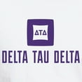 thumbnail image 3 of CafePress - Delta Tau Delta Purple Stacked Signature T Shirt - Men's White Classic Cotton T-Shirts, 3 of 4