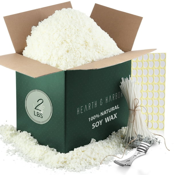 Hearth & Harbor Natural Soy Candle Wax for Candle Making with DIY