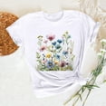 thumbnail image 6 of GaThRRgYP Women's Mother's Day Mama Short Sleeve T-shirt,Women Mother's Day Gift Mom Flower Print Short Sleeve Round Neck T-shirt Pattern Top White L, 6 of 7