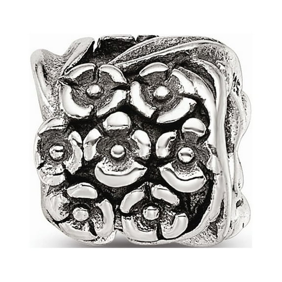 925 Sterling Silver Reflections Floral Bead; for Adults and Teens; for Women and Men