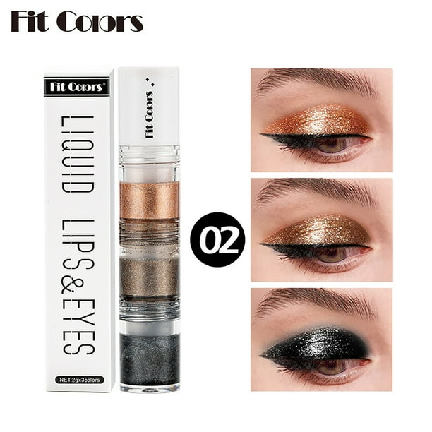 XWSHYW Sombra de Ojos Un Conjunto de Maquillaje Ahumado, Sombra de Ojos con Agua, Líquido de Diamante Nacarado, Sombra de Ojos Fina, Líquido para Labios, 6Ml