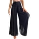 thumbnail image 3 of Pantalones Casuales para Mujer, con Cintura Elástica y Pierna , con Bolsillos. Negro XXL, 3 of 9