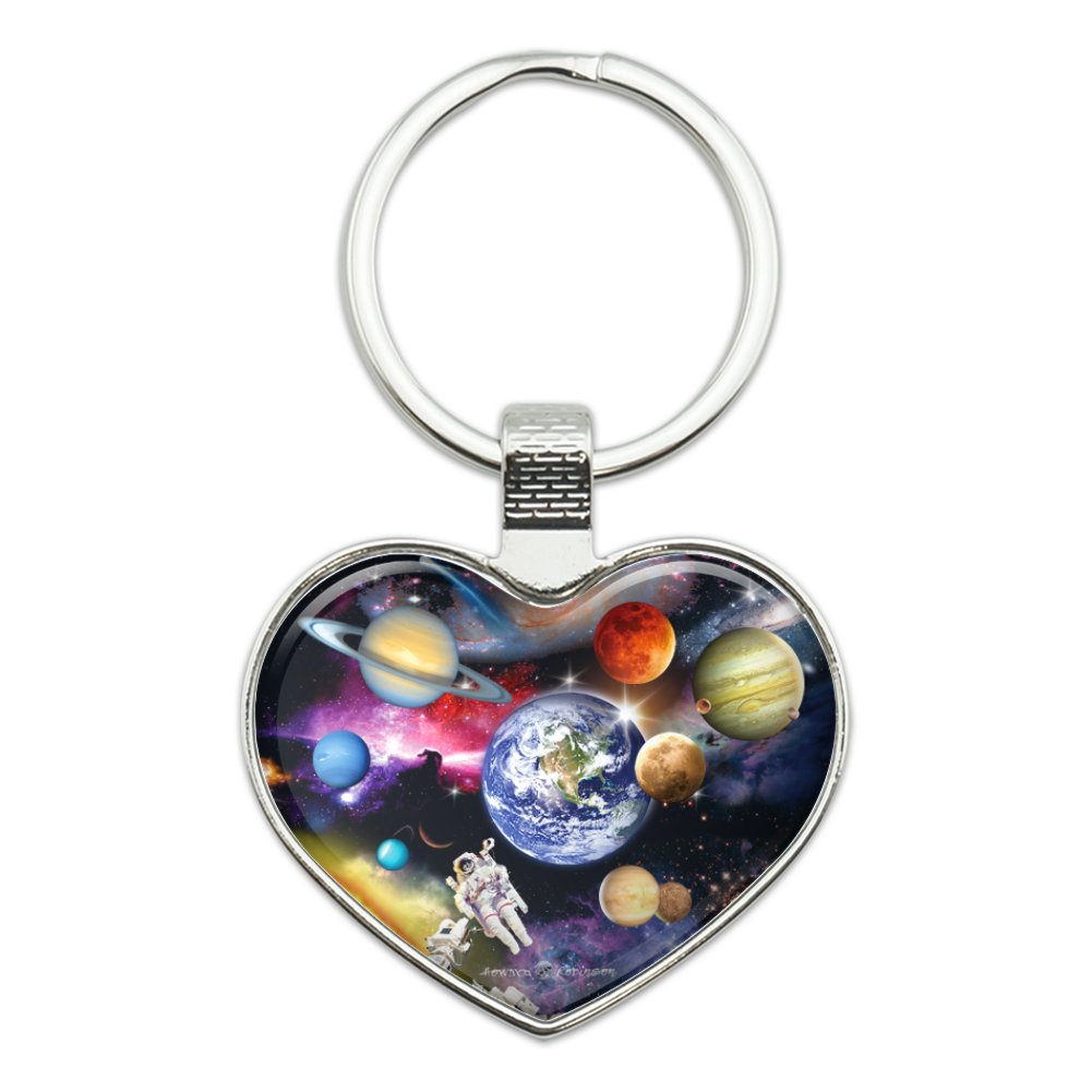 Solar System Planets Space Earth Saturn Jupiter Mars Heart Love Metal ...