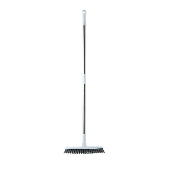 PureCasa Household Floor Cleaning Brushes with 35" Retractable Long Handle & Stiff Bristle, Multi-Purpose Floor Scrub Brush for Wall Tub Tile Bathroom Kitchen, 1PC, White, 35"x10"x2"
