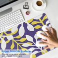 thumbnail image 4 of Long Mouse Pads for Desk,Purple Leaf Pattern Desk Mats on Top Of Desks, Desk Mouse Pad Extra Large with 3mm Non-Slip Base and Stitched Edge for Gaming,Office,Work,Home 31.5"x15.7", 4 of 6