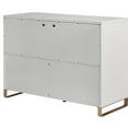 thumbnail image 4 of MoDRN Glam 6 Drawer Dresser, Bianca White with Satin Brass, 4 of 9
