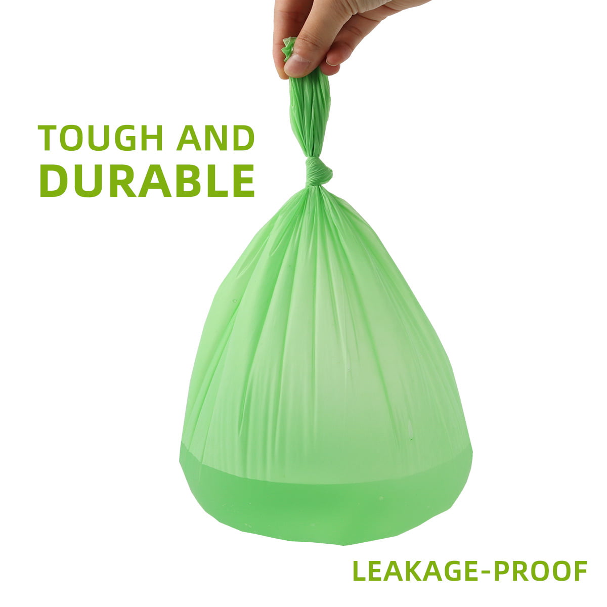 LSP 75PCS 20 Liter Trash Bags Durable Disposable Green Perforated Bag Easy  Tear