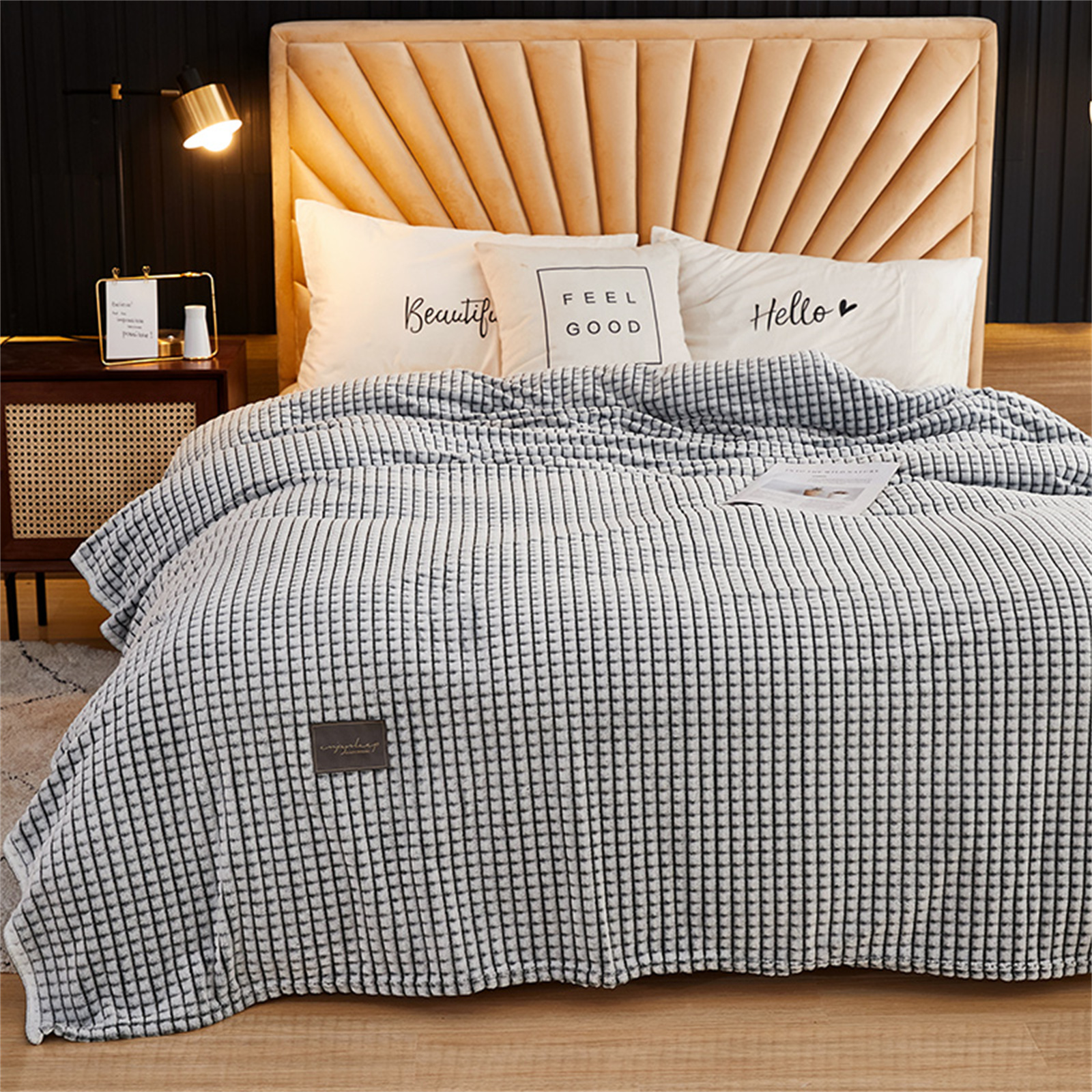 Move Over Avocado Green Waffel Bed Blanket 79x90 inch Soft Warm Throw  Blanket Flannel Microfiber Blanket for Sofa Couch Bed - Walmart.com