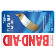 Band-Aid Flexible Fabric Premium Adhesive Bandages, 3/4 x 3, 100/Box