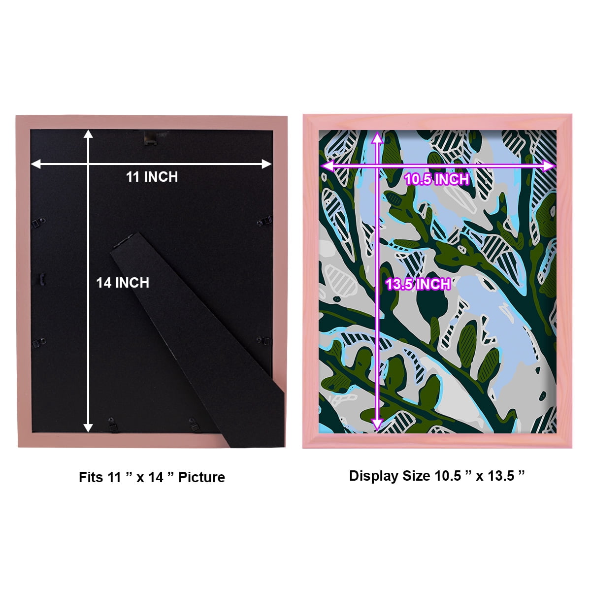 Abstract Tree Limbs II -Framed Print w/glass-Sunset Pink