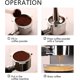 thumbnail image 4 of BRILLAR Soporte de filtro de café reutilizable de acero inoxidable para máquinas de café expreso Delonghi Ec0680, Ec0 - filtro sin fondo de café de 51mm, 4 of 5