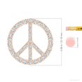 thumbnail image 3 of ANGARA IGI Certified Lab Grown 1.14 Ct Diamond Peace Sign Pendant for Women in 14K Rose Gold (Size-2.2mm|Color-F-G|Clarity-VS) | April Birthstone, Anniversary, Jewelry Gift for Women, 3 of 7
