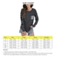 thumbnail image 5 of Blusa holgada de manga larga con cuello redondo y bolsillo en el pecho para mujer, 5 of 6